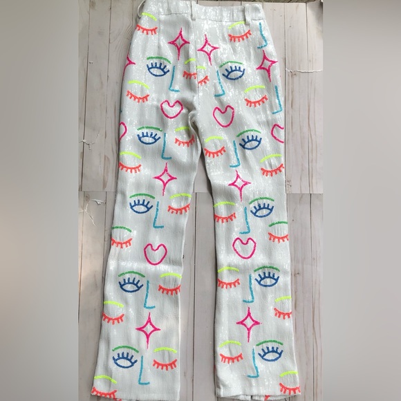 Sold Out Queen Of Sparkles Sequin Face Pants - Picture 8 of 10